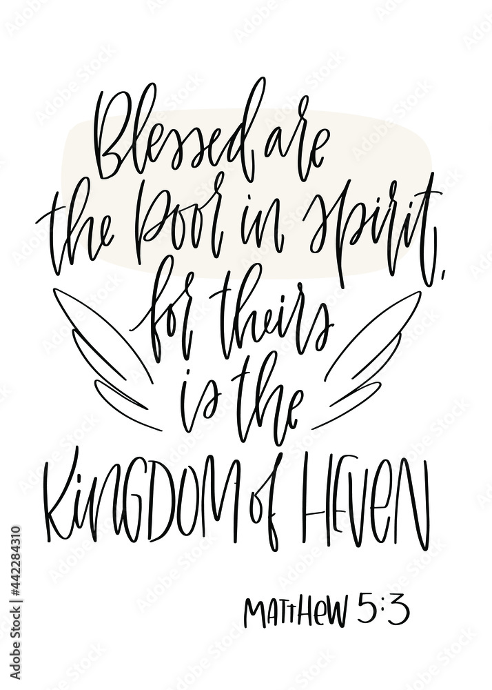 Vetor De Matthew 5 3 Bible Verse Blessed Are The Poor In Spirit For vetor-de-matthew-5-3-bible-verse-blessed-are-the-poor-in-spirit-for