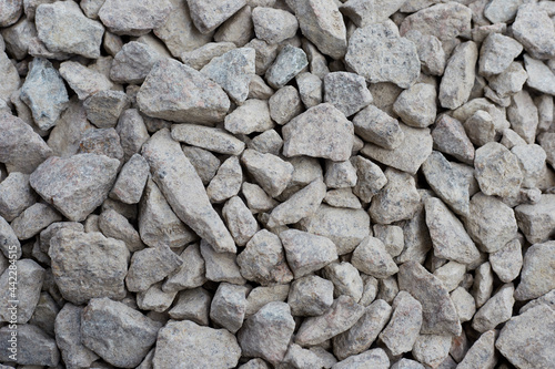 Crushed stone stone for construction close-up is used for roads