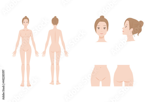 女性の全身イラストセット