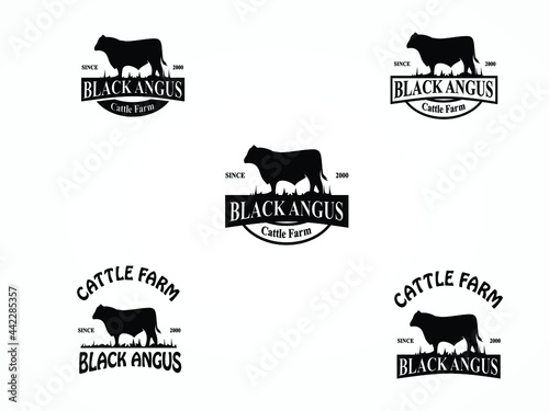  cattle farm logo labels and badges