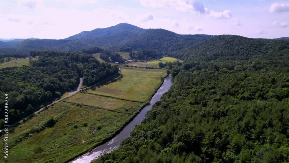 High Above the New River near West Jefferson, North Carolina in Ashe County NC High Above the New River near West Jefferson, North Carolina in Ashe County NC