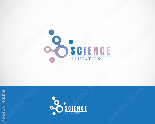 science logo molecule connect design template