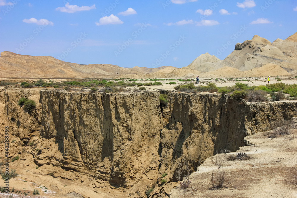 Beautiful canyon in the city of Sangachaly. Azerbaijan. Beautiful canyon in the city of Sangachaly. Azerbaijan.