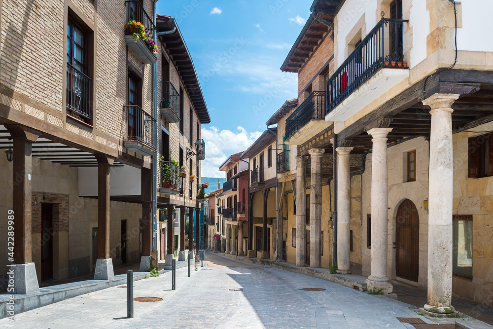 beautiful streets of salvatierra medieval town, Spain