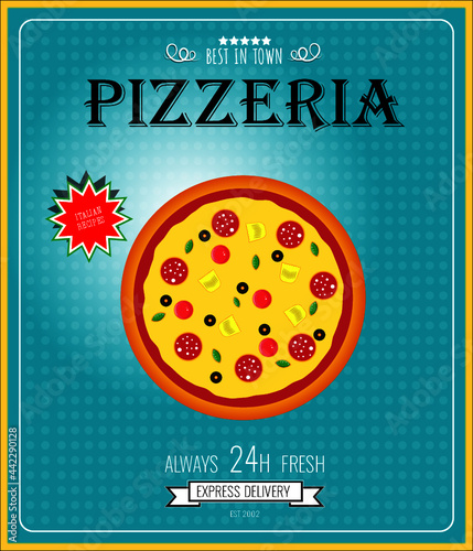 drawing of pizza for sale offline and online