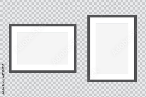 empty photo frame transparent background