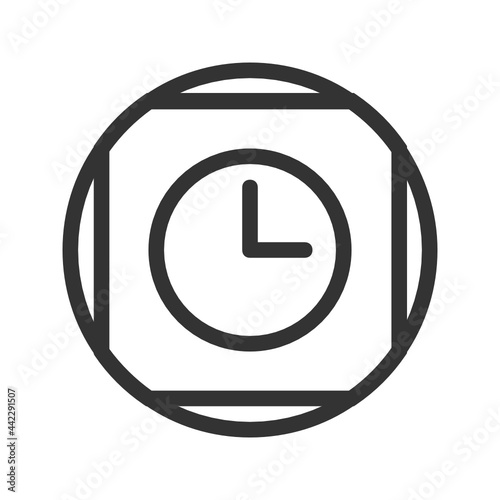 Clock , Work Office outline icon.