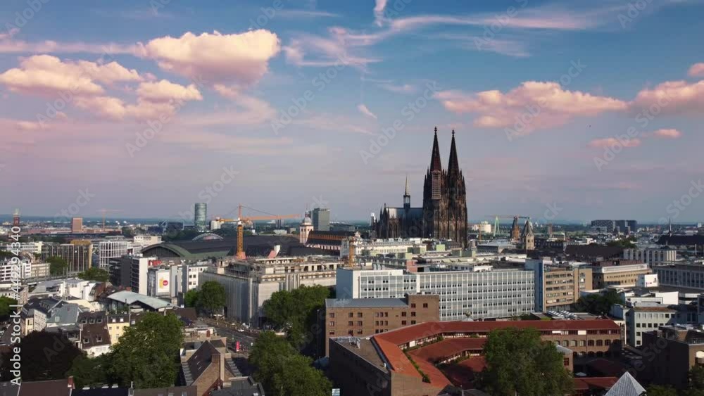 City of Cologne Germany from above with its famous cathedral - aerial photography City of Cologne Germany from above with its famous cathedral - aerial photography