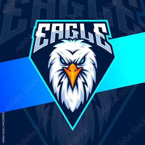 eagle head mascot logo design for sport and esport gaming