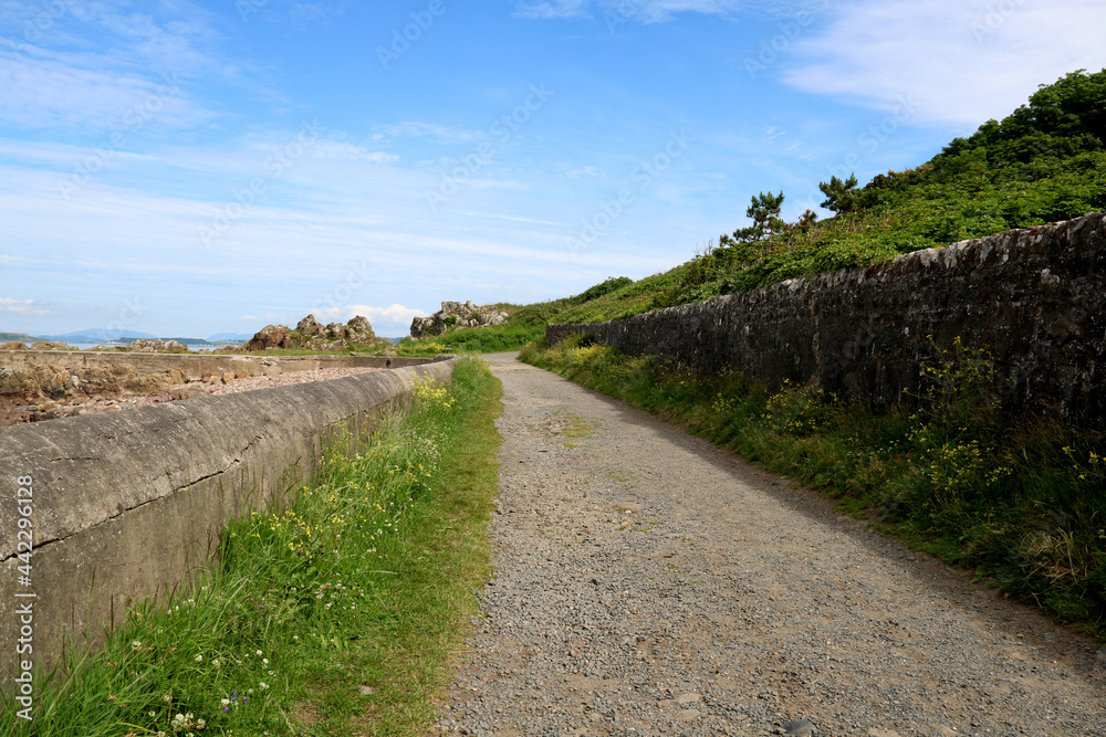 Fototapeta premium Narrow Coastal Pathway in a Rural Location