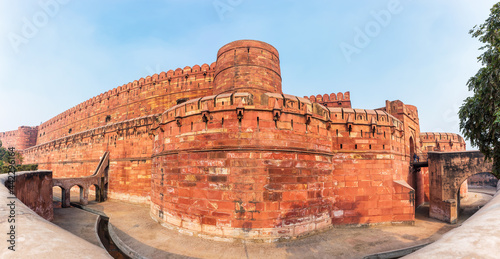Panoramic of Agra fort at Uttar Pradesh, India. photo