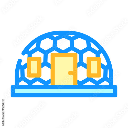 igloo ice house color icon vector. igloo ice house sign. isolated symbol illustration