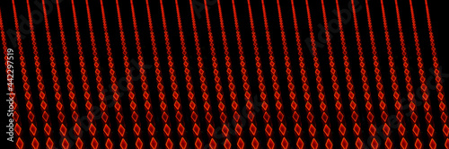 Neon Signs Photo Composite Neon Building Elements Red Diamonds