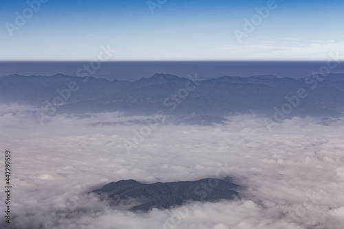 clouds over the mountains