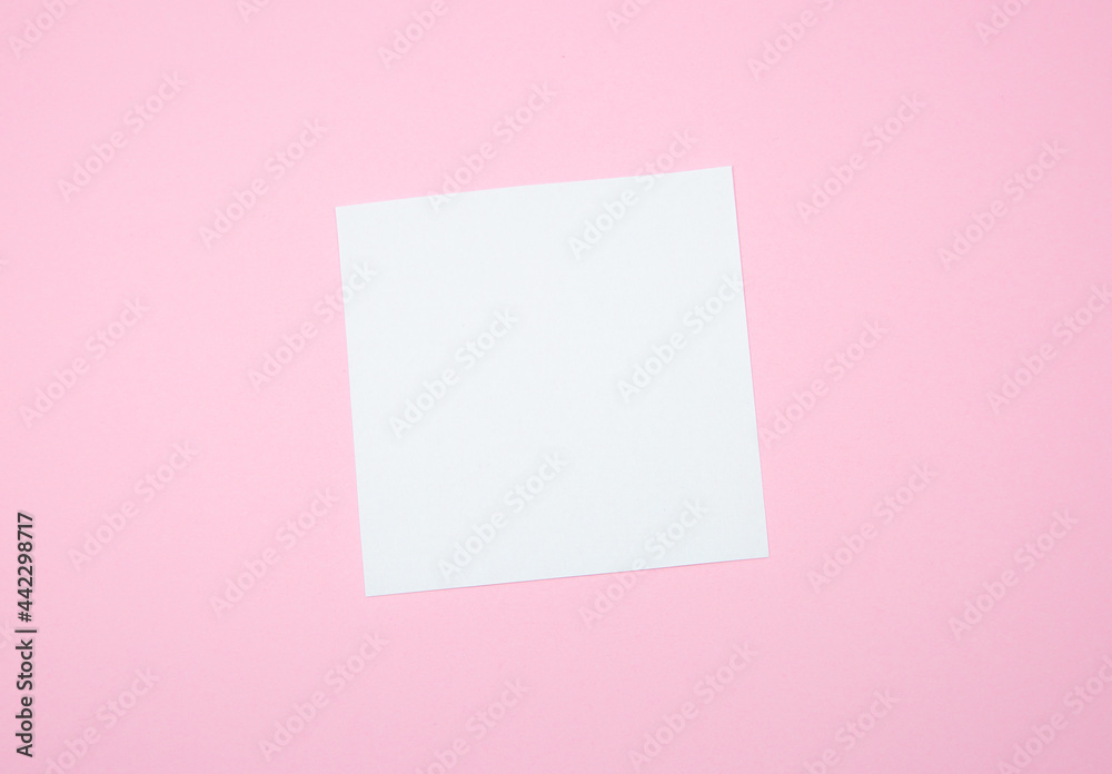 Blank white To Do List Sticker. Close up of reminder note paper on the pink background. Copy space. Minimalism, original and creative photo. Blank white To Do List Sticker. Close up of reminder note paper on the pink background. Copy space. Minimalism, original and creative photo.