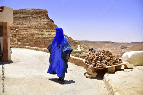 Tableau sur toile Chenini mountain fortress Tunisia Berbers