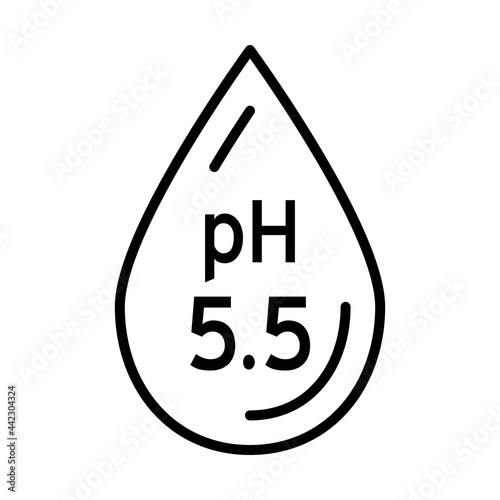 pH icon logo. Vector isolated concept