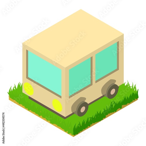Tour bus icon isometric vector. Passenger transport. Public transportation