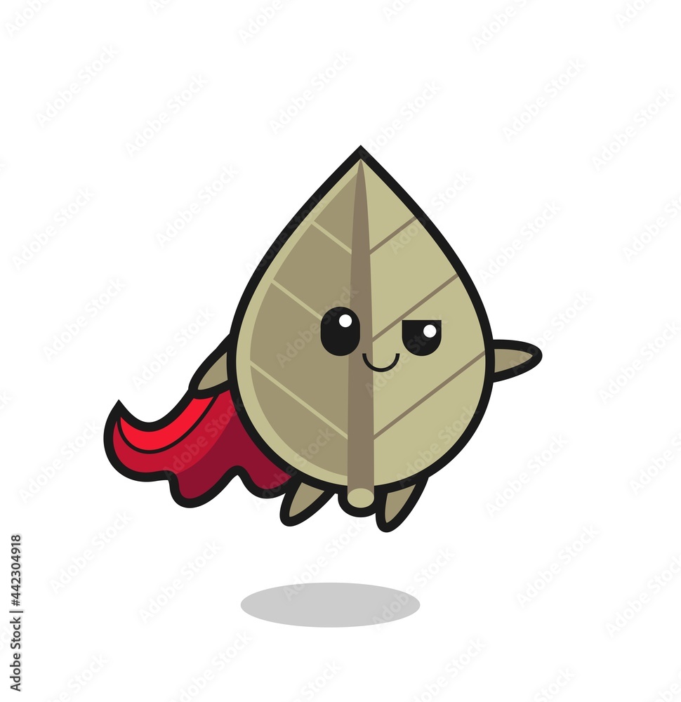 cute dried leaf superhero character is flying cute dried leaf superhero character is flying