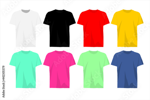 Set of different color of shirt 