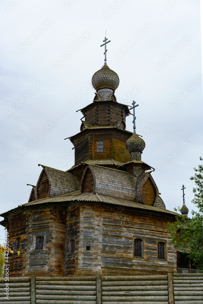 Wooden architecture of Suzdal, city in Russia. 