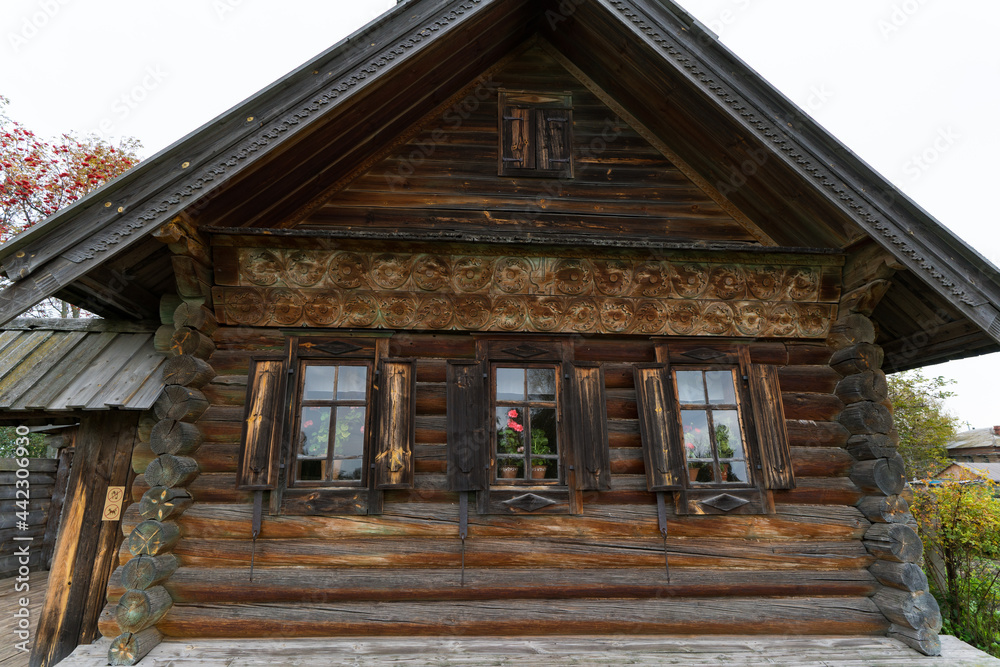 Wooden architecture of Suzdal, city in Russia. 