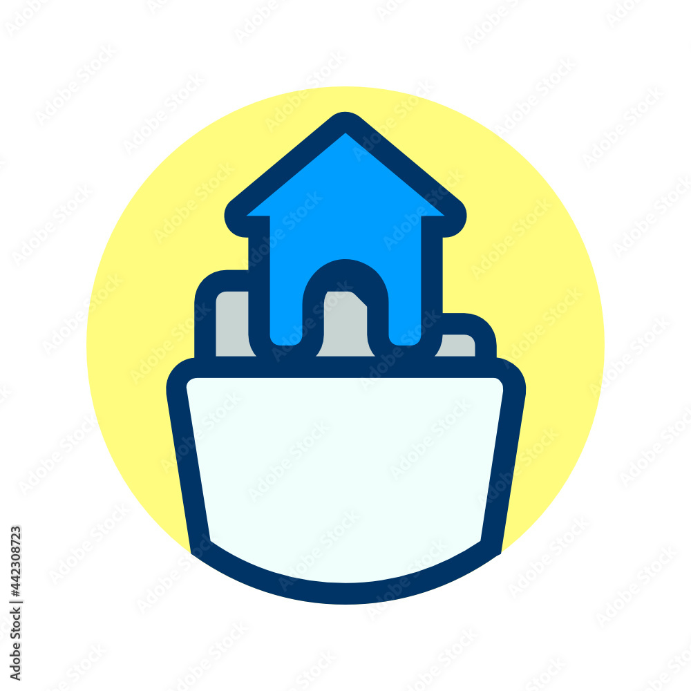Home Folder filled outline icon