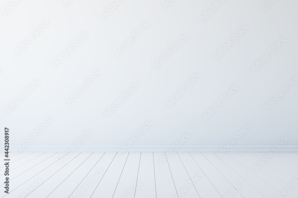 Empty white room with wooden floor. 3d rendering Empty white room with wooden floor. 3d rendering