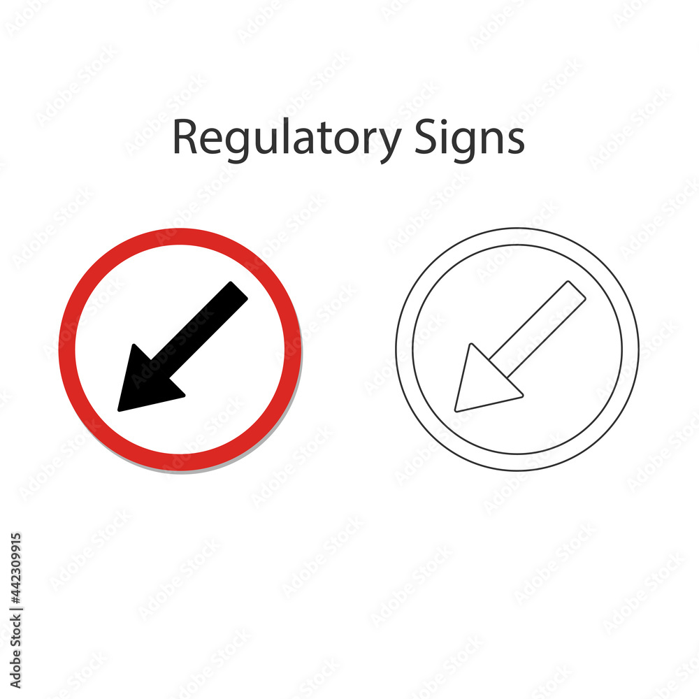 Keep left sign, Yellow vector illustration and hand drawing on white background. Keep left sign, Yellow vector illustration and hand drawing on white background.