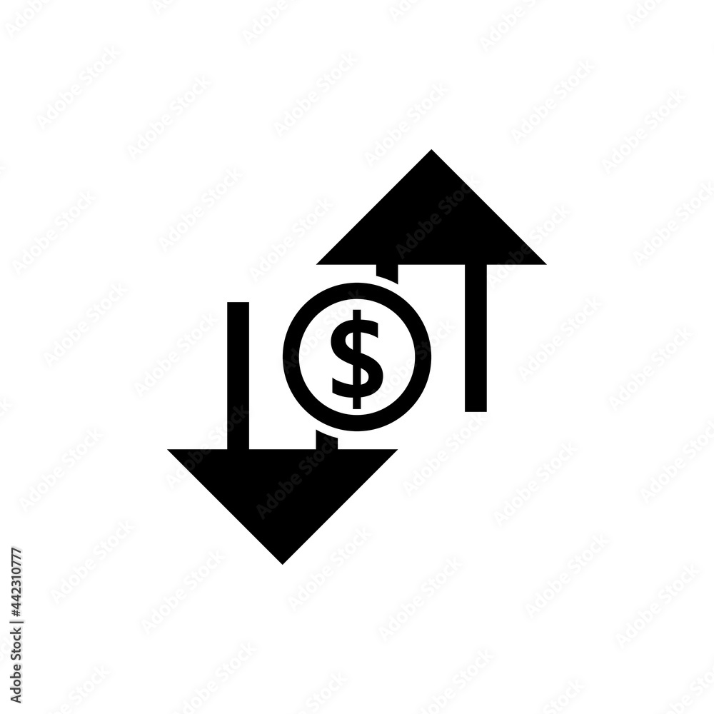 Exchange icon isolated on white background Exchange icon isolated on white background