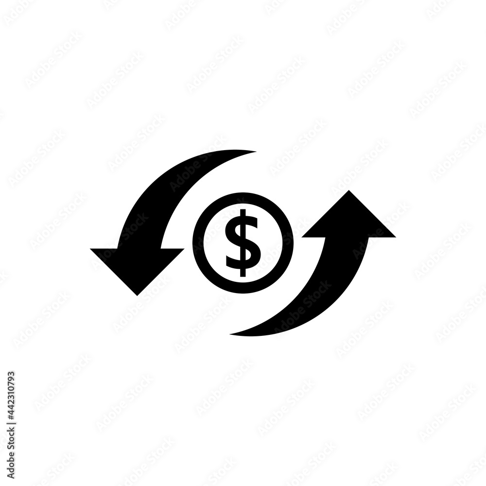 Exchange icon isolated on white background Exchange icon isolated on white background