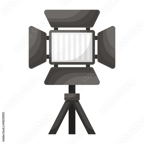 Ultra Slim Countinuous Output Lighting Panel Concept Vector Color Icon Design, Video blogger Symbol, photographer or videography equipment Sign, Filmography and Cinematography Stock illustration