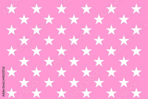 seamless pattern with stars on pink background.