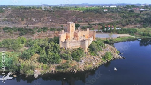 Aerial view of Castelo de Almourol (Almourol Castle), Portugal