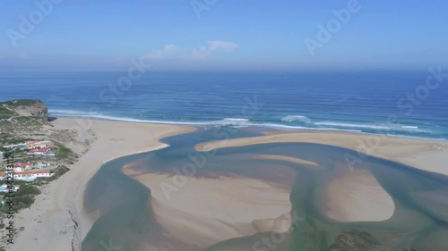 Aerial view of Foz do Arelho, Portugal