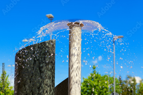 Decorative Modern Fountain , splashing outdoor water 