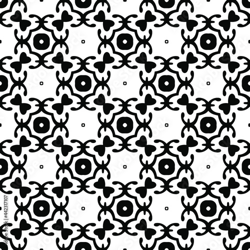 Seamless vector pattern in geometric ornamental style. 