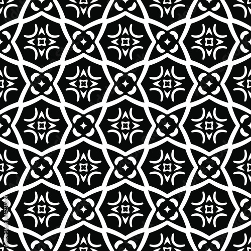 Seamless vector pattern in geometric ornamental style. 