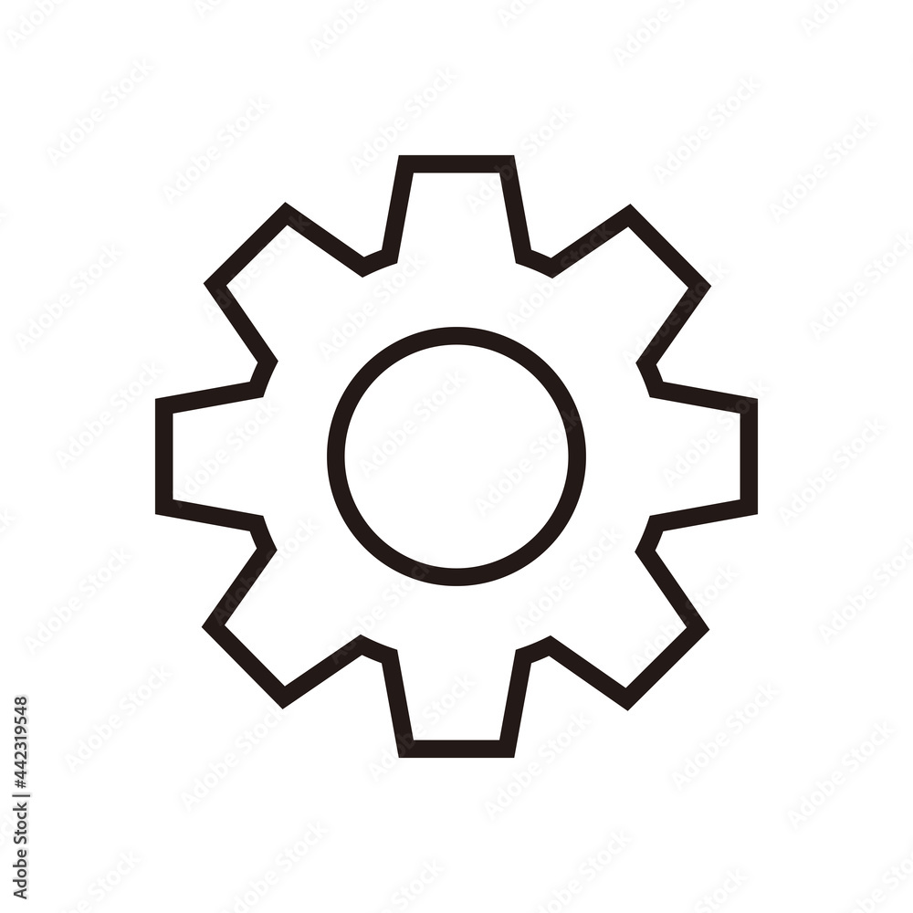 Gear icon vector illustration sign