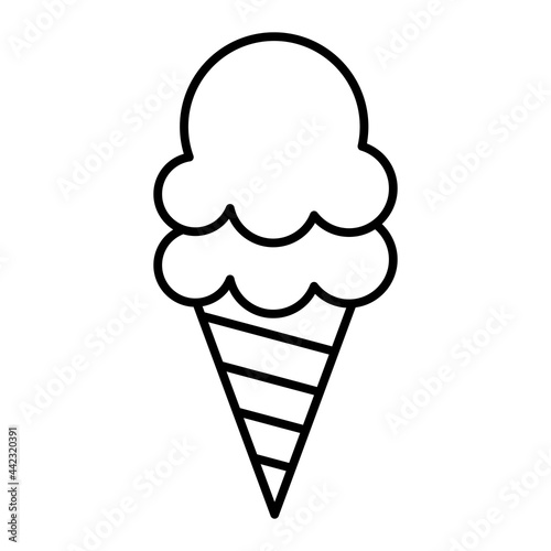 Vector Ice Cream Outline Icon Design