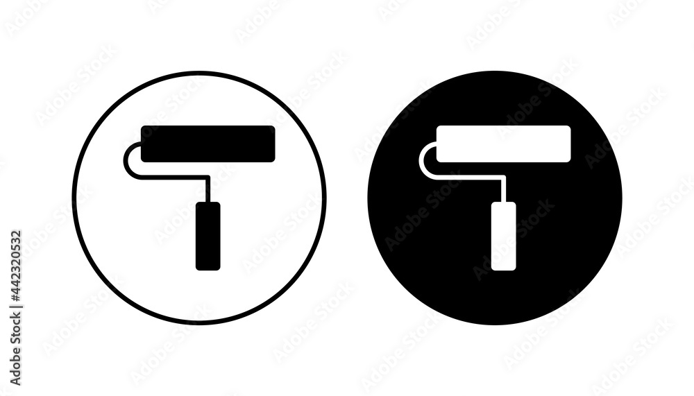 Paint icon set. paint brush icon vector. paint roller icon vector Paint icon set. paint brush icon vector. paint roller icon vector
