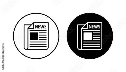 Newspaper icon set. news paper vector sign