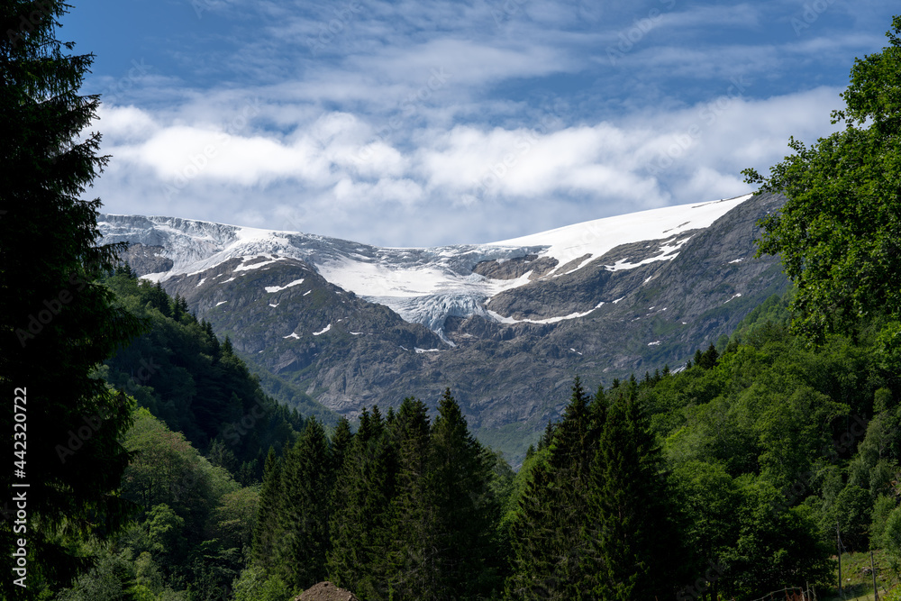 Obraz premium Buarbreen, an arm of the Folgefonna glacier. Absolutely stunningly beautiful.