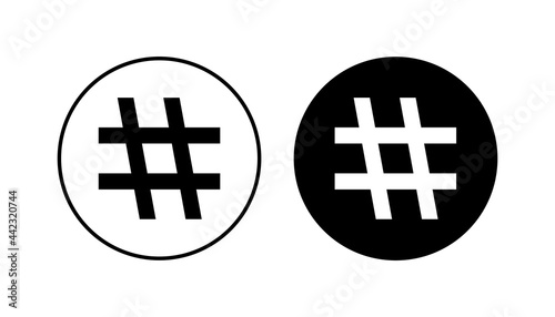 Hashtag icon set. hashtag symbol