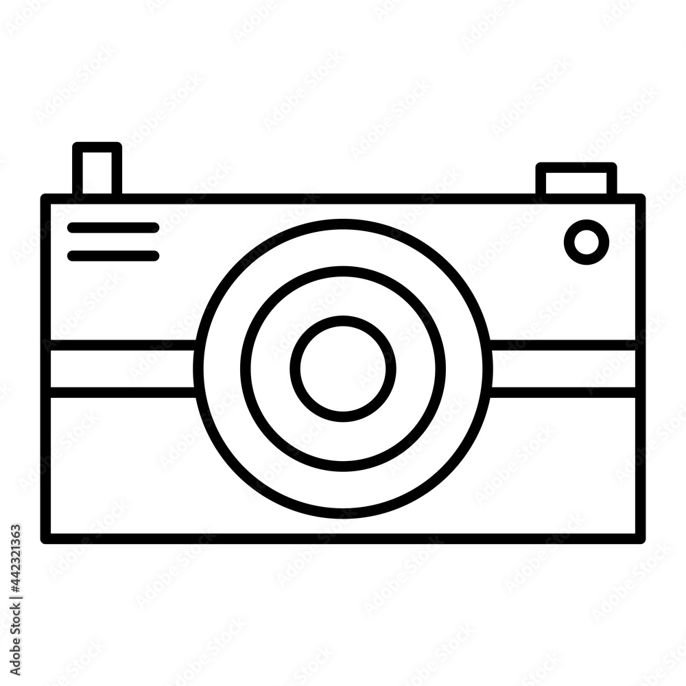 Vector Camera Outline Icon Design Vector Camera Outline Icon Design