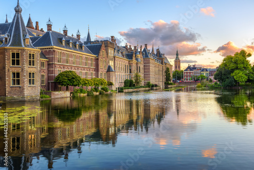 The Binnenhof castle in the Hague city, Netherlands photo