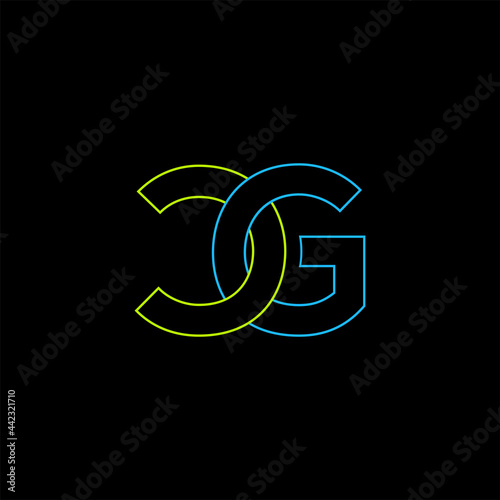 Creative Minimalist Alphabet Initial Letter Mark Monogram Logo CG GC Editable in Vector Format 