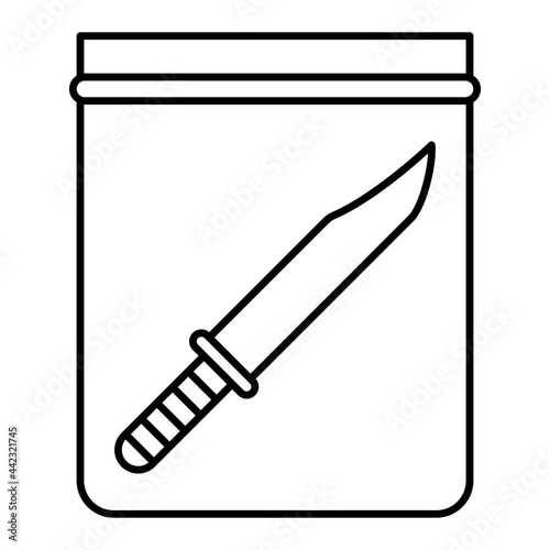 Vector Murder Knife Outline Icon Design