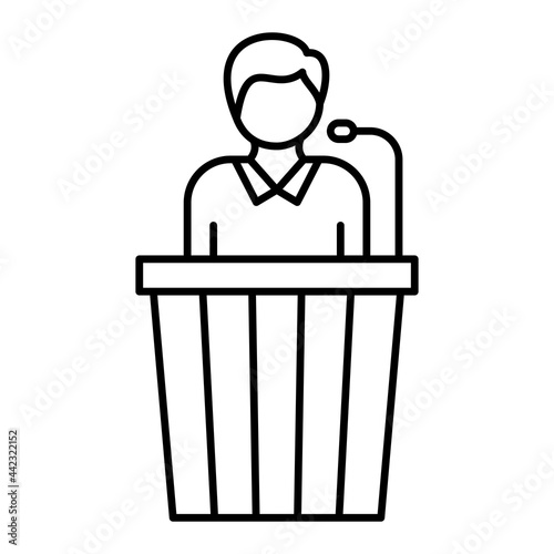 Vector Eyewitness Outline Icon Design
