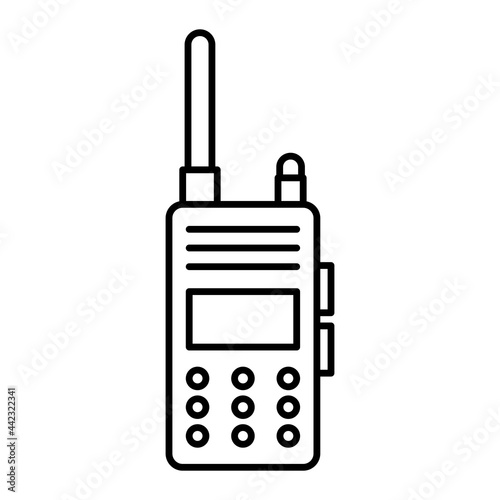 Vector Walkie Talkie Outline Icon Design